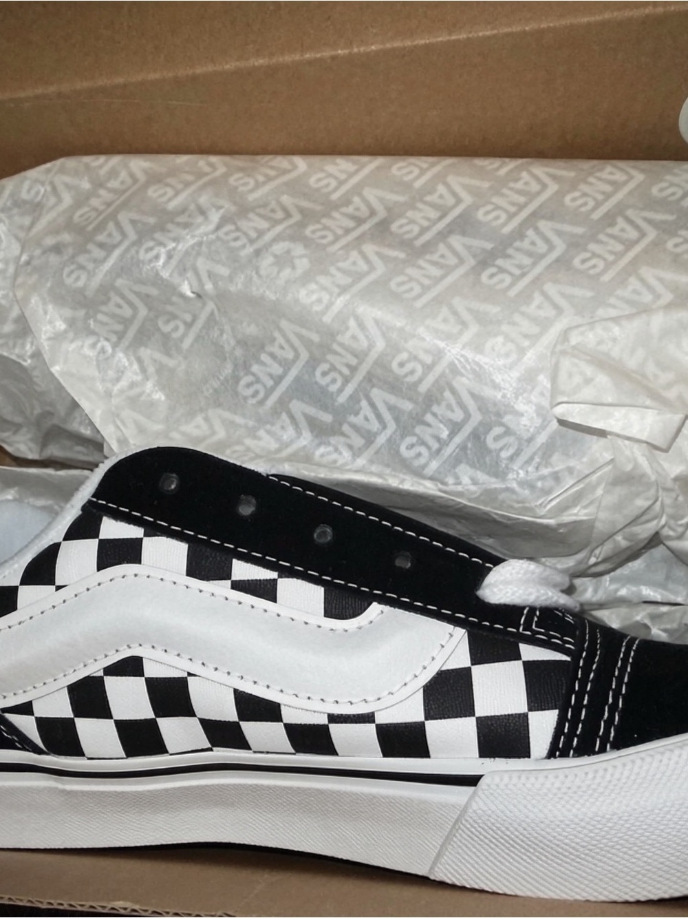 Vans Knu Skool Checkerboard Black White NIB - Multiple Sizes Available - Picture 12 of 14